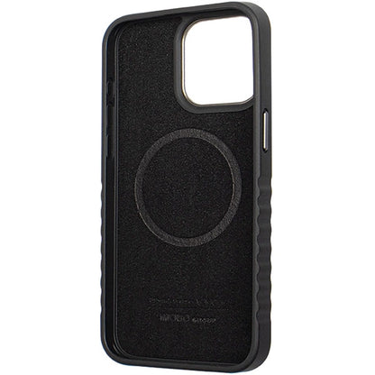 Audi Genuine Leather case with MagSafe for iPhone 15 Pro - black and red_8