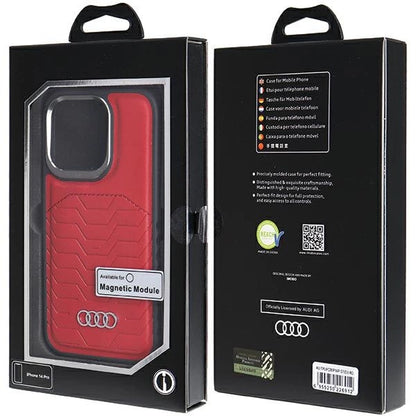 Audi Synthetic Leather case with MagSafe for iPhone 14 Pro - red_6