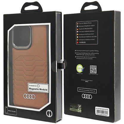 Audi Synthetic Leather case with MagSafe for iPhone 14 Pro Max - brown_6