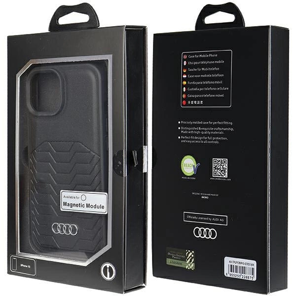 Audi Synthetic Leather Case with MagSafe for iPhone 15/14/13 - Black_6