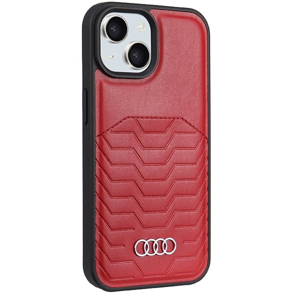 Audi Synthetic Leather case with MagSafe for iPhone 15 / 14 / 13 - red_5