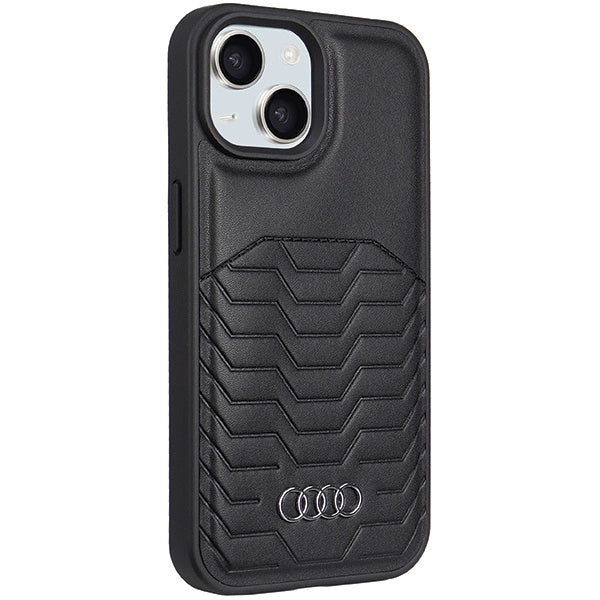 Audi Synthetic Leather Case with MagSafe for iPhone 15 Plus / 14 Plus - Black_5