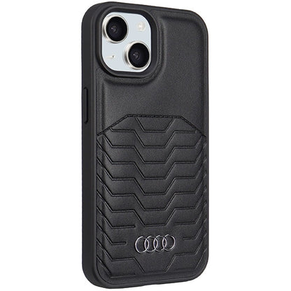 Audi Synthetic Leather Case with MagSafe for iPhone 15 Plus / 14 Plus - Black_5