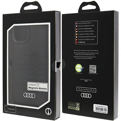Audi Synthetic Leather Case with MagSafe for iPhone 15 Plus / 14 Plus - Black_6