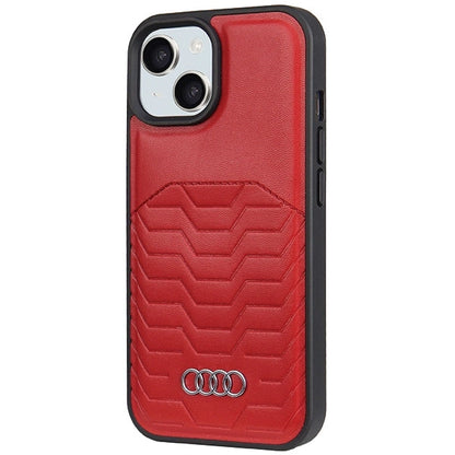 Audi Synthetic Leather Case with MagSafe for iPhone 15 Plus / 14 Plus - Red_1