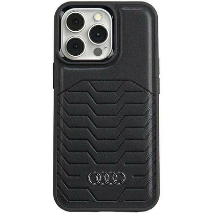 Audi Synthetic Leather case with MagSafe for iPhone 15 Pro - black_0