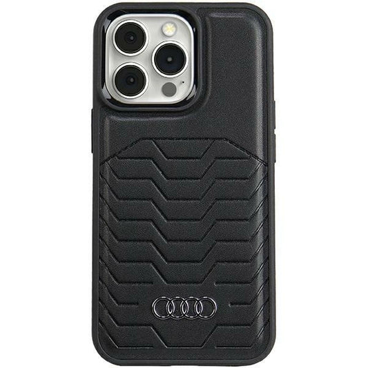 Audi Synthetic Leather case with MagSafe for iPhone 15 Pro - black_0