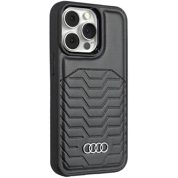Audi Synthetic Leather case with MagSafe for iPhone 15 Pro - black_1