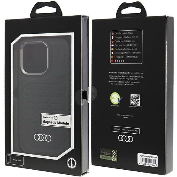 Audi Synthetic Leather case with MagSafe for iPhone 15 Pro - black_6