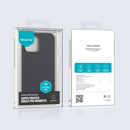 Nillkin Super Frosted Shield Pro Magnetic Case for iPhone 15 Pro Max - black_18