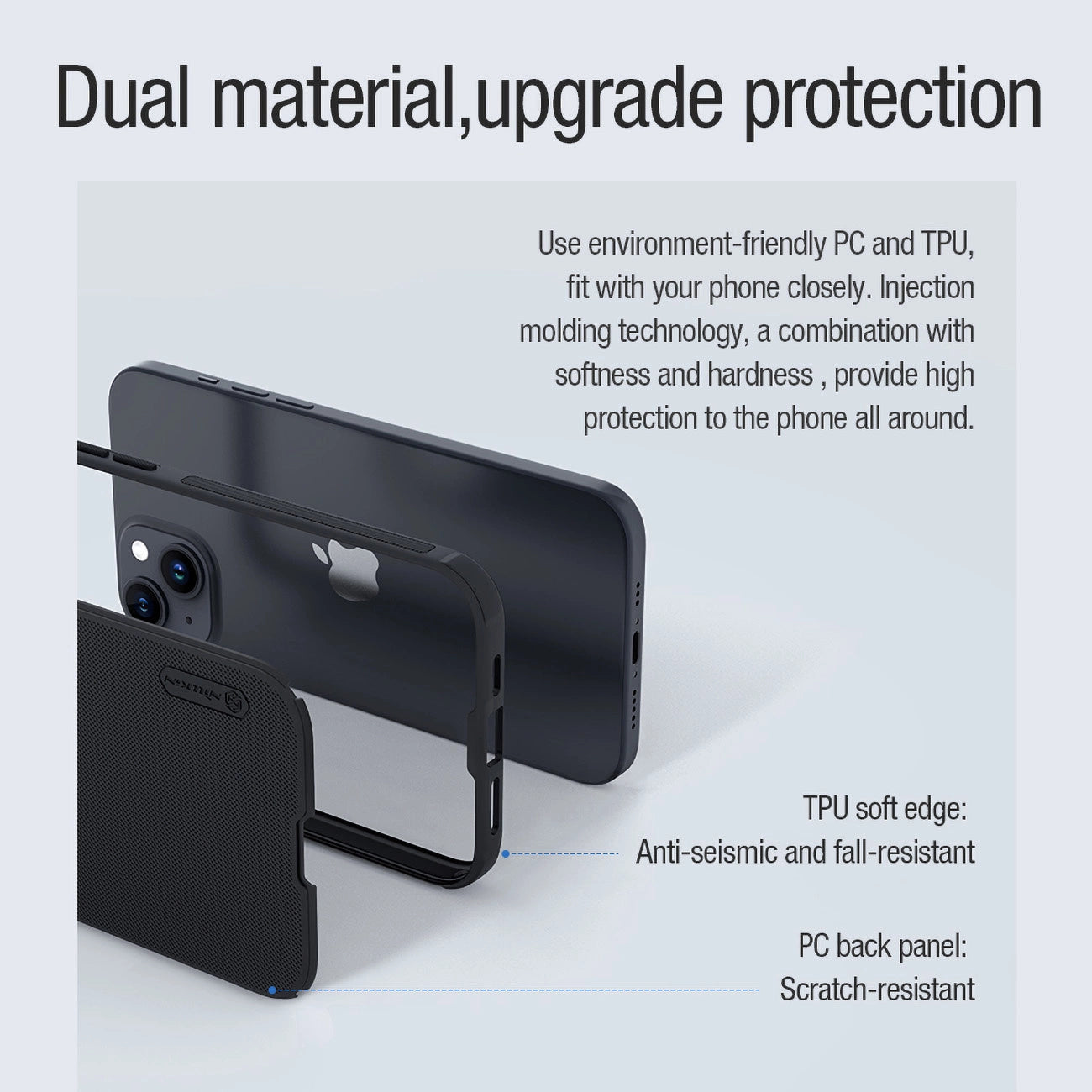 Nillkin Super Frosted Shield Pro Magnetic Case for iPhone 15 - black_10