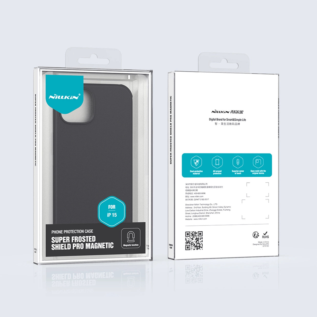 Nillkin Super Frosted Shield Pro Magnetic Case for iPhone 15 - black_18