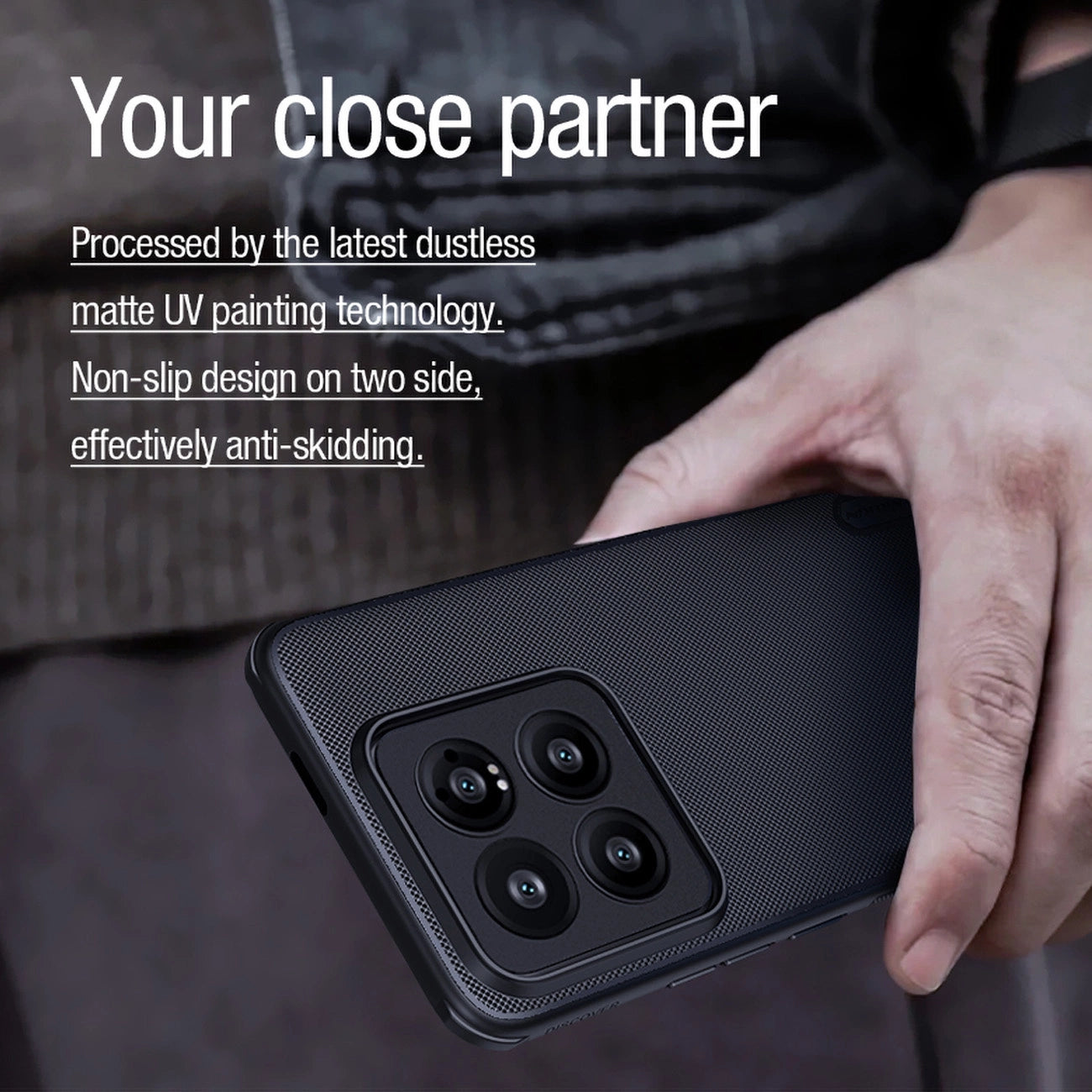 Nillkin Super Frosted Shield Pro Magnetic Case for Xiaomi 14 Pro - black_11