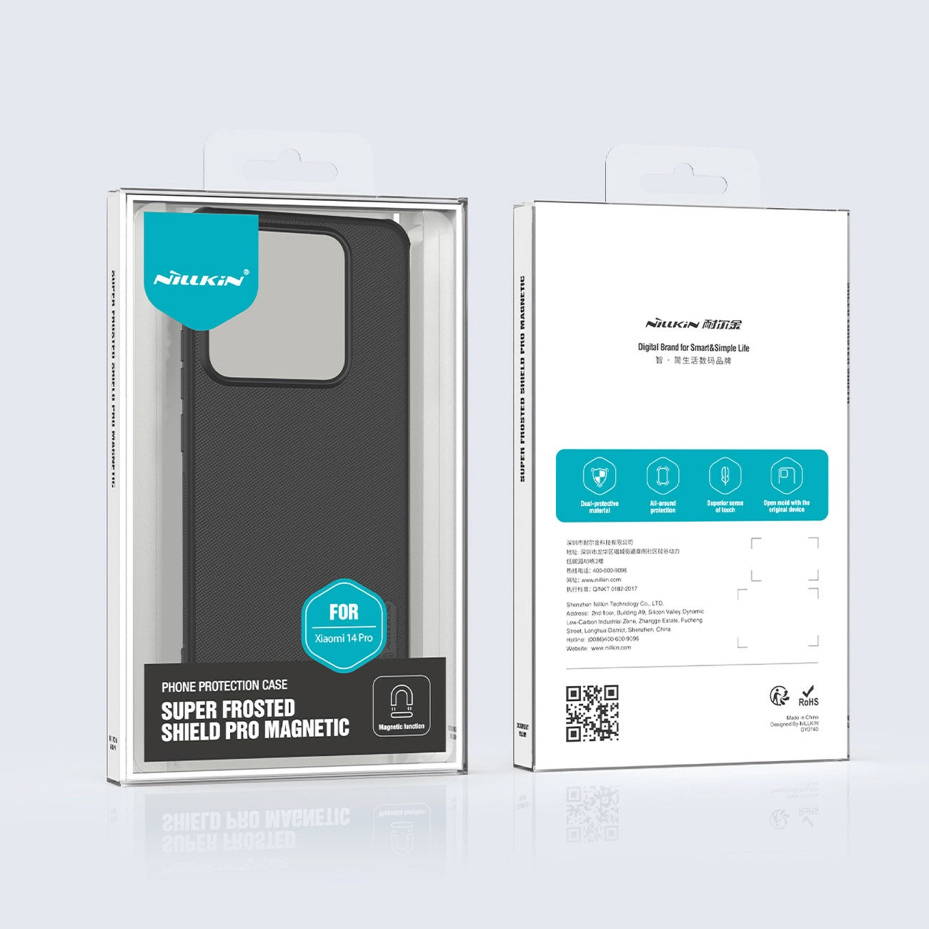 Nillkin Super Frosted Shield Pro Magnetic Case for Xiaomi 14 Pro - black_17