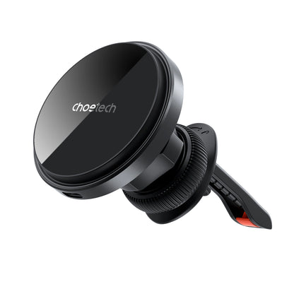 Choetech T204-F magnetic car holder with 15W wireless charging - black_0