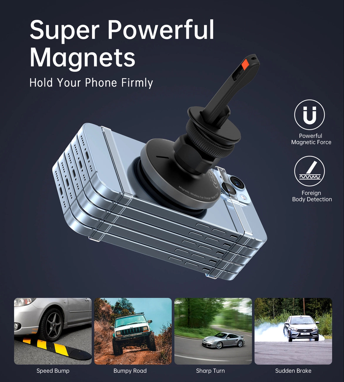 Choetech T204-F magnetic car holder with 15W wireless charging - black_10