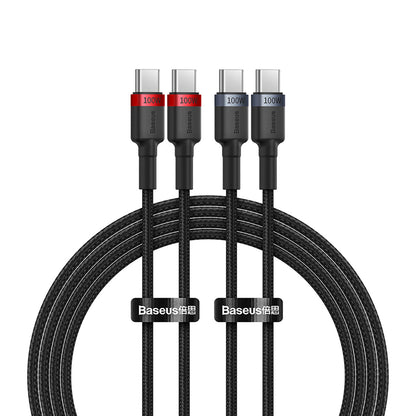 Baseus Cafule USB-C / USB-C cable 100W 1 m - red-black and black-gray (2 pcs.)_0