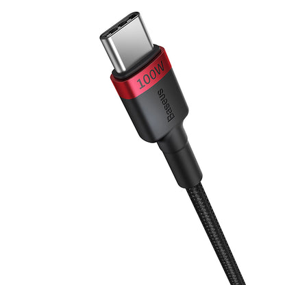 Baseus Cafule USB-C / USB-C cable 100W 1 m - red-black and black-gray (2 pcs.)_4