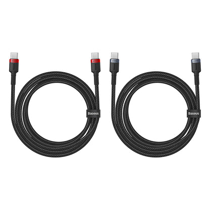 Baseus Cafule USB-C / USB-C cable 100W 1 m - red-black and black-gray (2 pcs.)_8