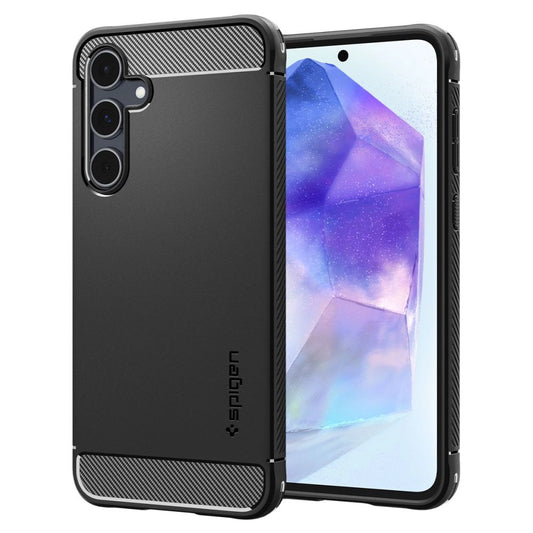 Spigen Rugged Armor Case for Samsung Galaxy A55 5G - Matte Black_0