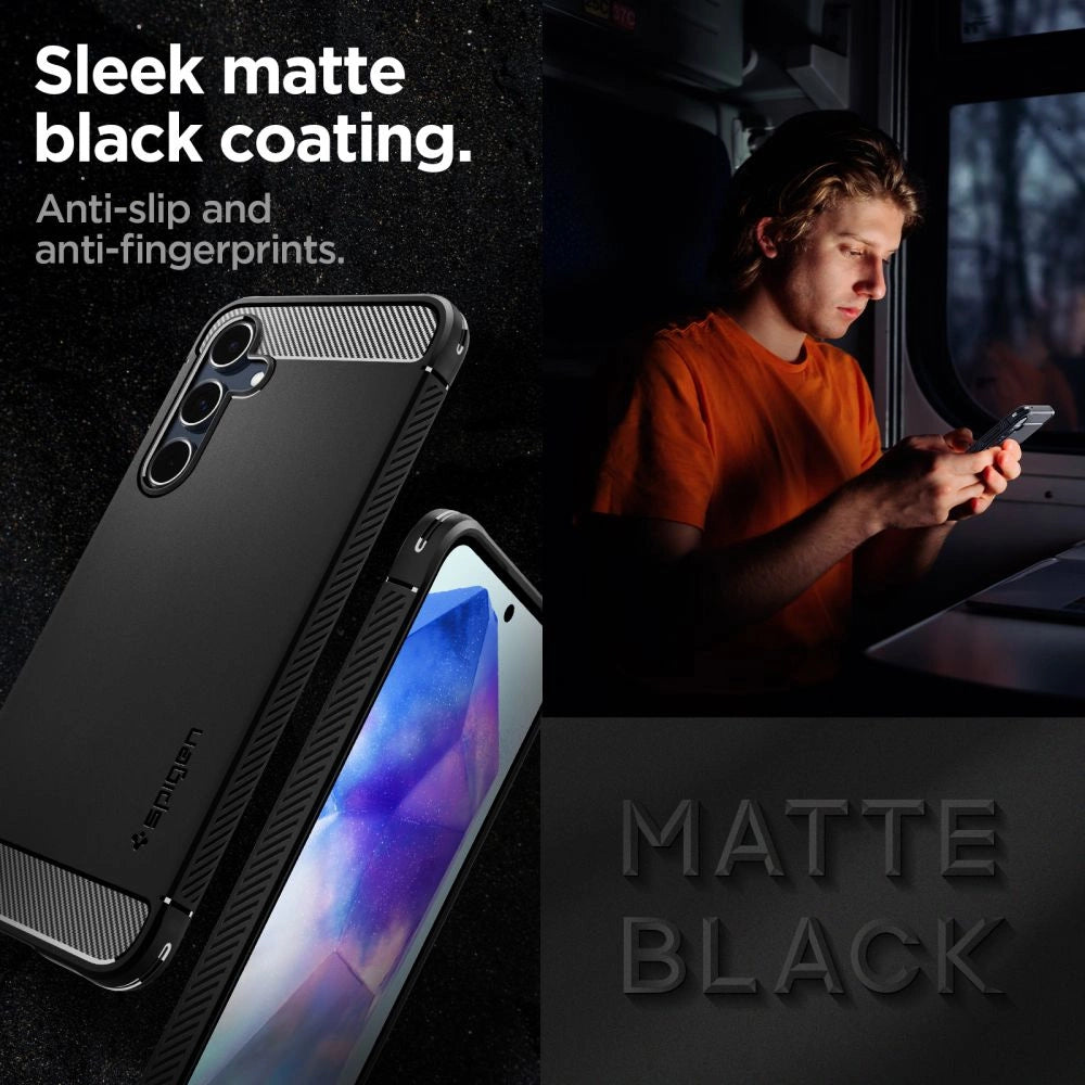 Spigen Rugged Armor Case for Samsung Galaxy A55 5G - Matte Black_13