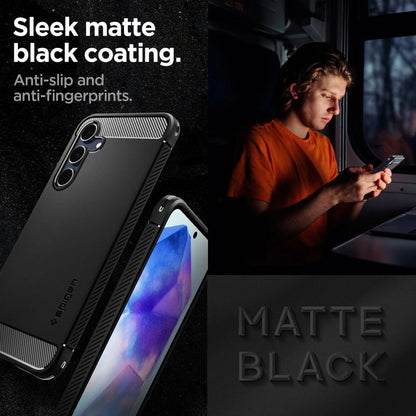 Spigen Rugged Armor Case for Samsung Galaxy A55 5G - Matte Black_13