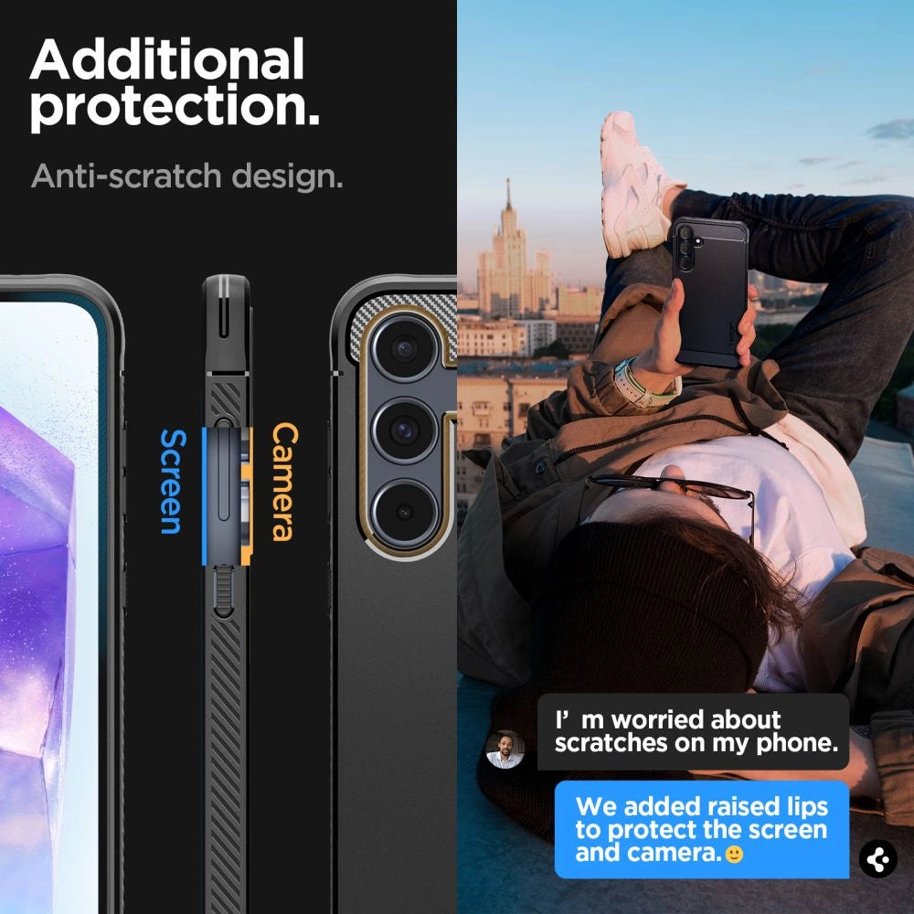 Spigen Rugged Armor Case for Samsung Galaxy A55 5G - Matte Black_15