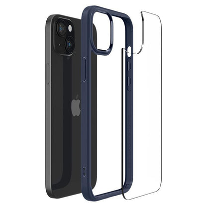 Spigen Crystal Hybrid iPhone 15 Plus Case - Clear Blue - OUTLET_10
