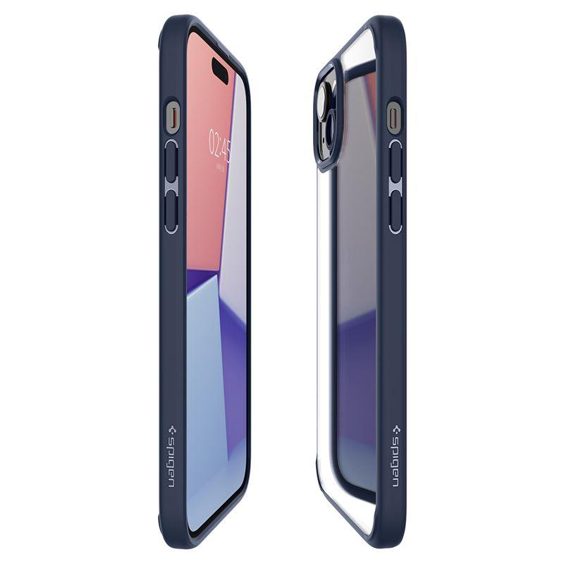 Spigen Crystal Hybrid iPhone 15 Plus Case - Clear Blue - OUTLET_11