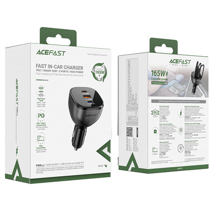 Acefast B14 car charger 165W 2x USB-C 1x USB-A - black_4
