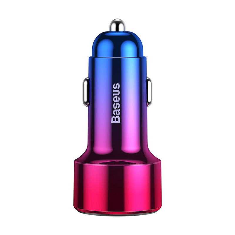 Ładowarka samochodowa Baseus Magic USB + USB-C QC 4.0  PD 45W (czerwono-niebieska)_0