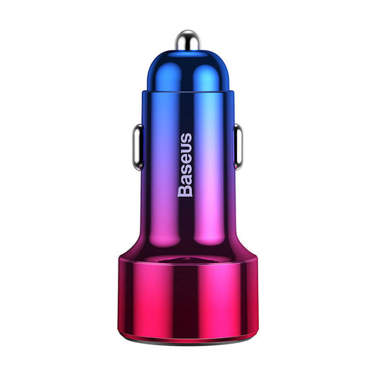 Ładowarka samochodowa Baseus Magic USB + USB-C QC 4.0  PD 45W (czerwono-niebieska)_0