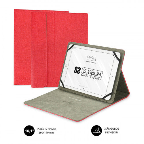SUBBLIM SUB-CUT-1CT002 funda para tablet 25,6 cm (10.1") Folio Rojo_0