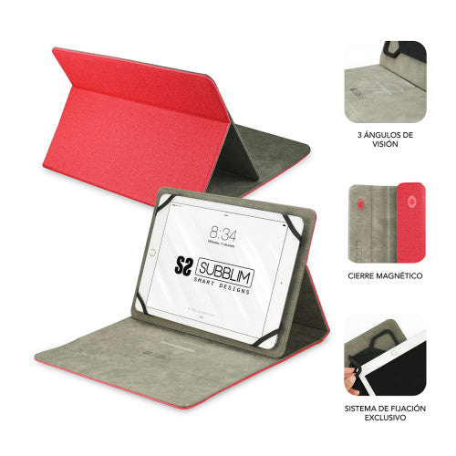 SUBBLIM SUB-CUT-1CT002 funda para tablet 25,6 cm (10.1") Folio Rojo_1
