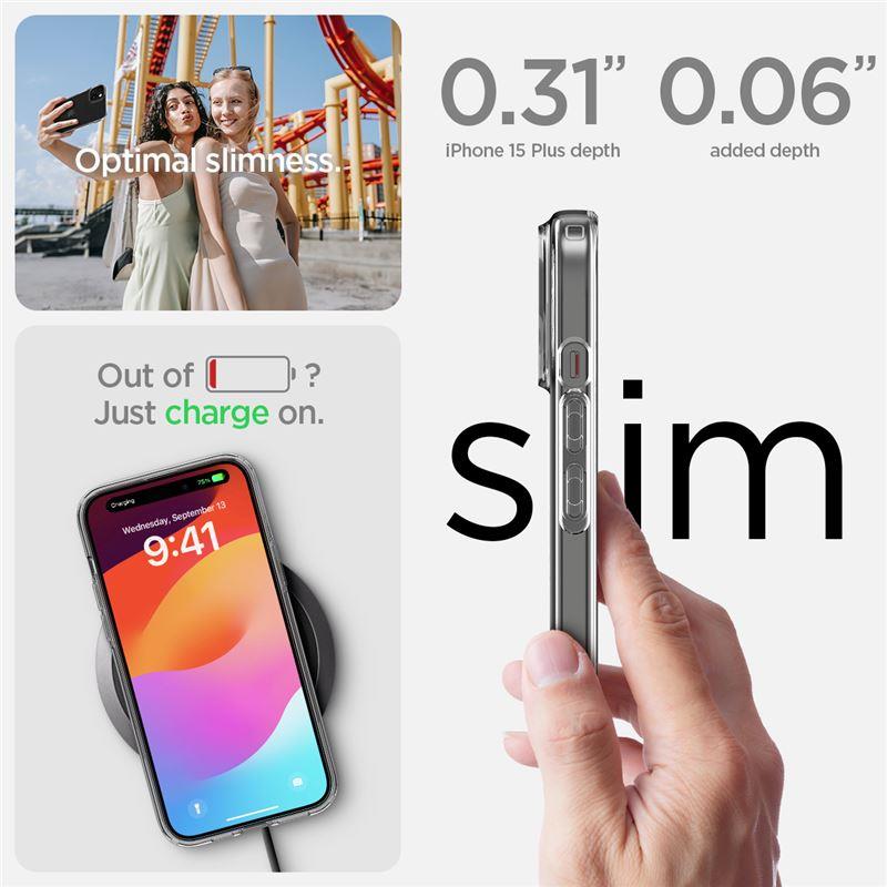 Spigen Liquid Crystal iPhone 15 Plus Case - Clear - OUTLET_11