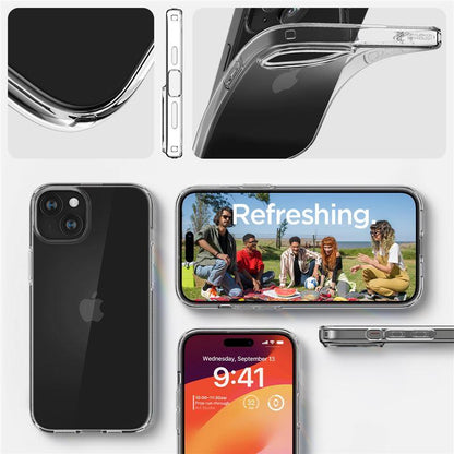 Spigen Liquid Crystal iPhone 15 Plus Case - Clear - OUTLET_12