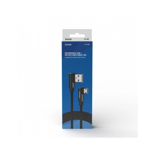 CABLE REVERSIBLE USB SAVIO MICRO A USB-A 1M CL-161_0