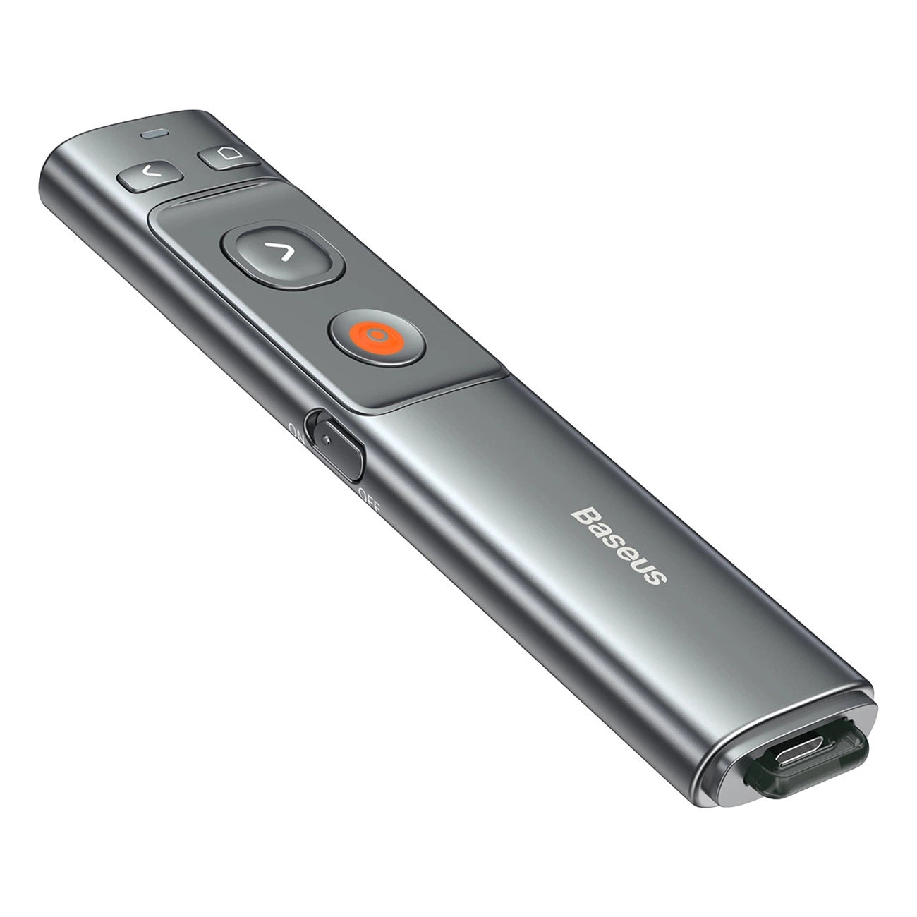 Baseus Orange Dot Multifunctionale remote control for presentation, with a laser pointer - gray_0