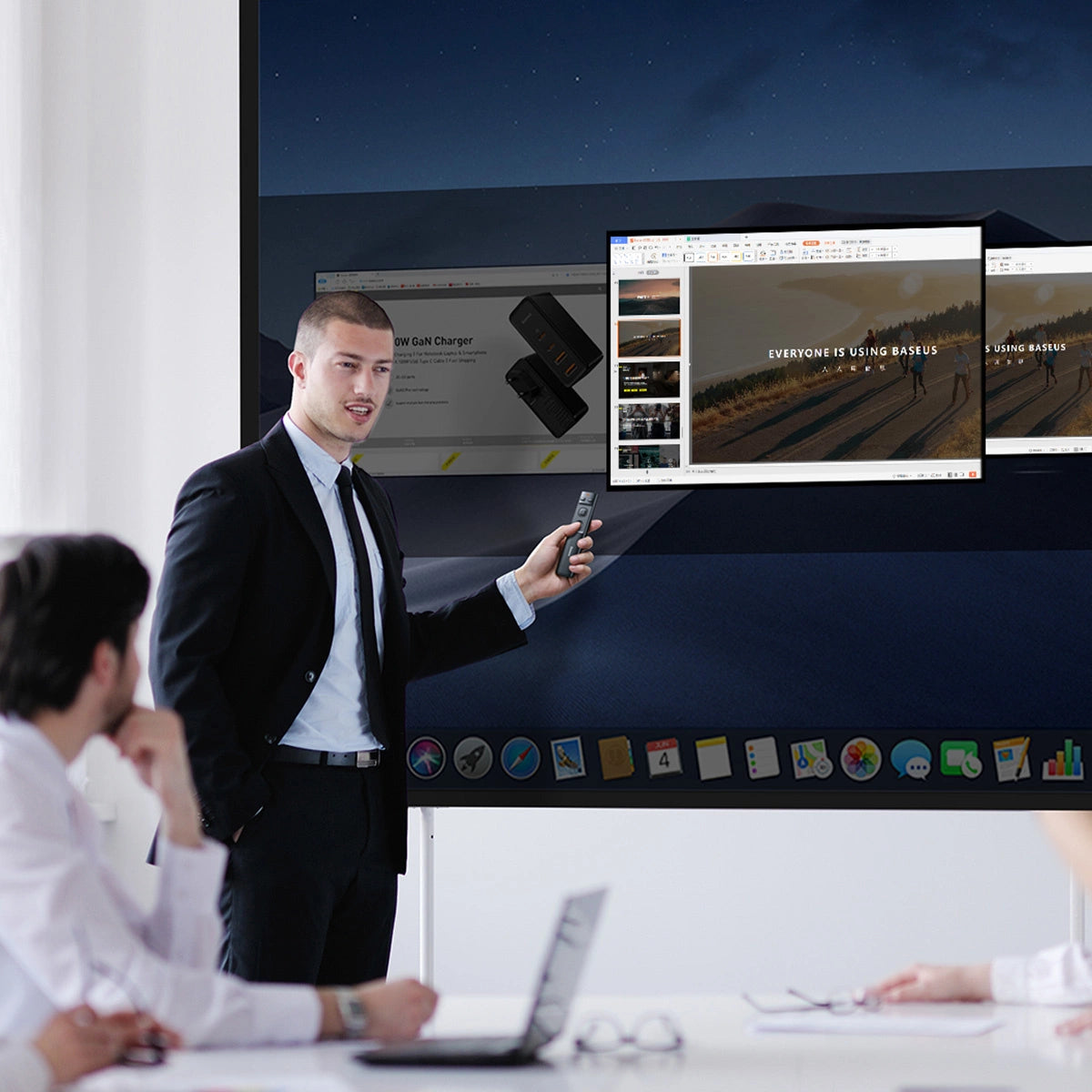 Baseus Orange Dot Multifunctionale remote control for presentation, with a laser pointer - gray_14