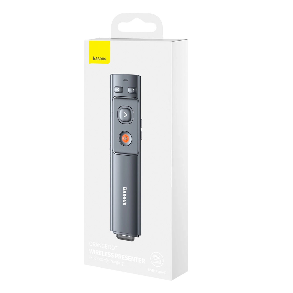 Baseus Orange Dot Multifunctionale remote control for presentation, with a laser pointer - gray_10