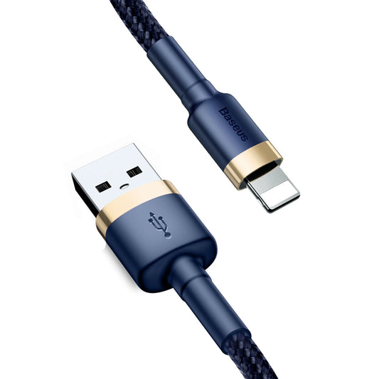 Baseus Cafule Lightning cable 2.4A 1m (Gold+Dark blue)_0