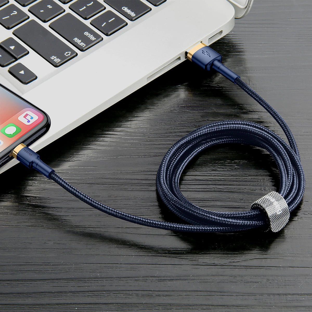 Baseus Cafule Lightning cable 2.4A 1m (Gold+Dark blue)_14