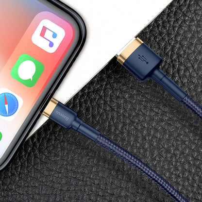 Baseus Cafule Lightning cable 2.4A 1m (Gold+Dark blue)_16