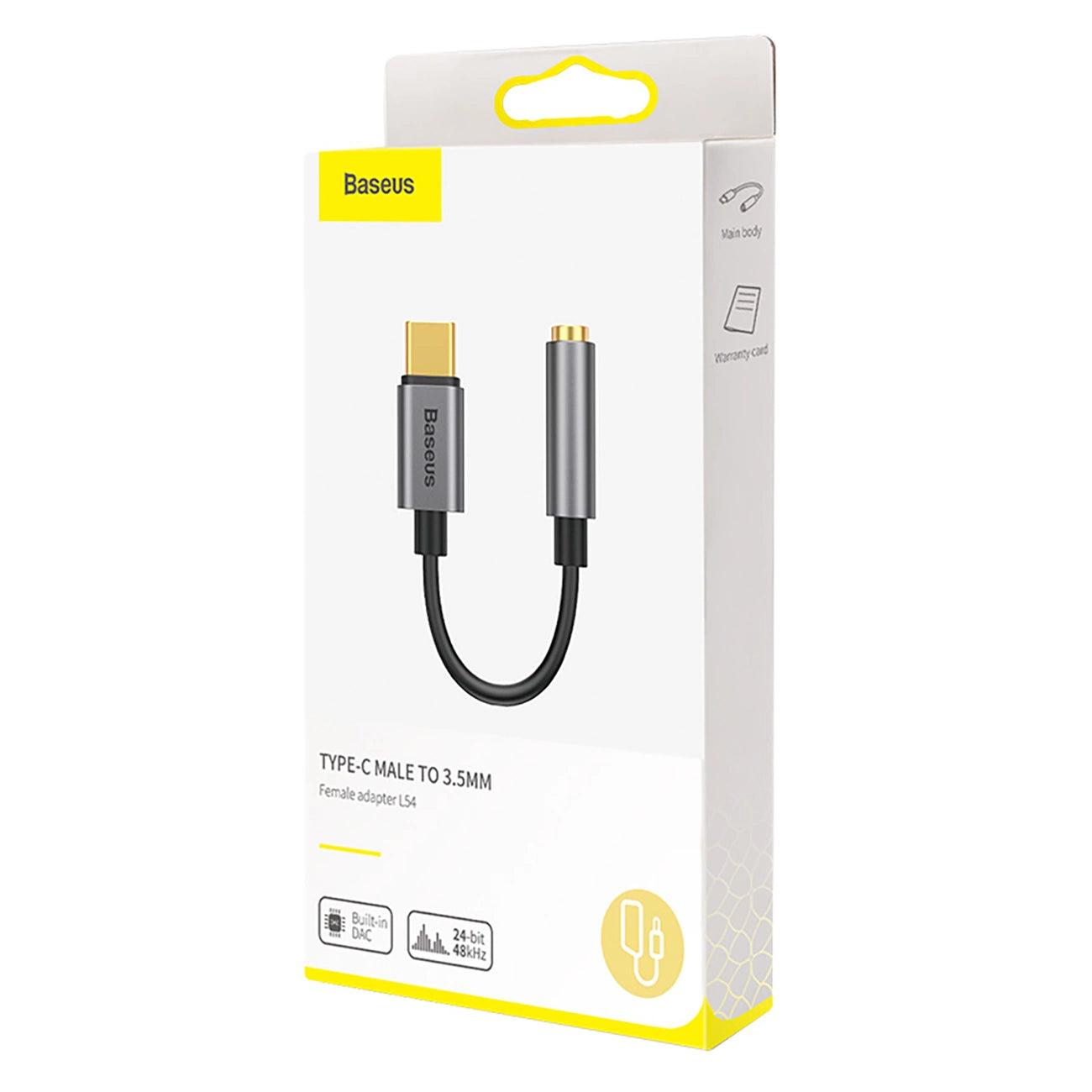 Baseus L54 adapter for USB-C headphones / mini jack 3.5mm DAC 24 bit 48 KHz - gray_10