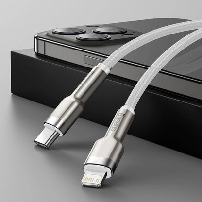 USB-C cable for Lightning Baseus Cafule, PD, 20W, 2m (white)_17