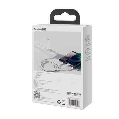 Baseus Superior Series USB-A - USB-C / Lightning / micro USB 3.5A cable 1m - white_12