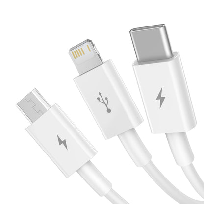 Baseus Superior Series USB-A - USB-C / Lightning / micro USB 3.5A cable 1m - white_2
