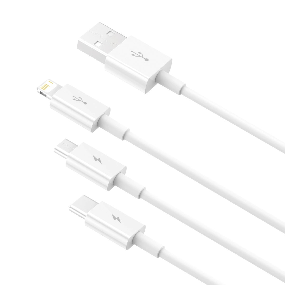 Baseus Superior Series USB-A - USB-C / Lightning / micro USB 3.5A cable 1m - white_6
