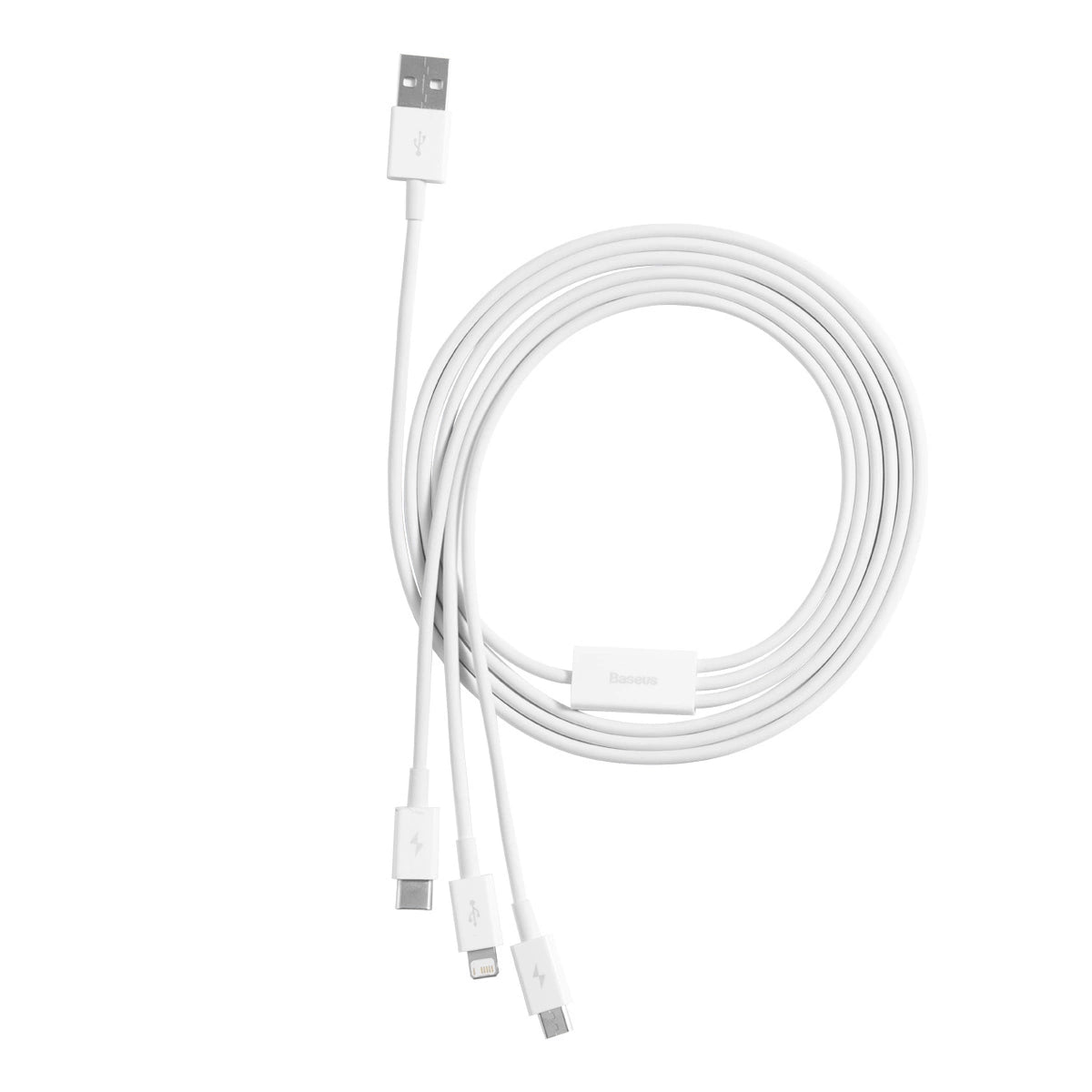 Baseus Superior Series USB-A - USB-C / Lightning / micro USB 3.5A cable 1m - white_8