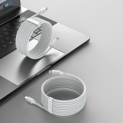 Baseus Simple Wisdom Data Cable Kit USB-C to Lightning PD 20W (2PCS/Set) 1.5m White_20